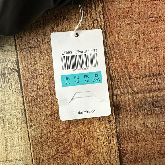 Delimira Swim One Piece Bathing Suit in Gray Plus Size 22W - Picture 7 of 10